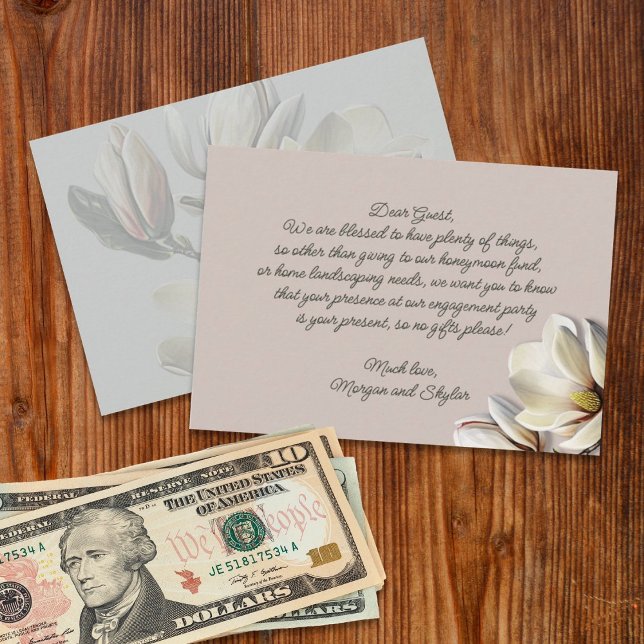 Southern Magnolia Wedding Wishing Well Message Card (Creator Uploaded)