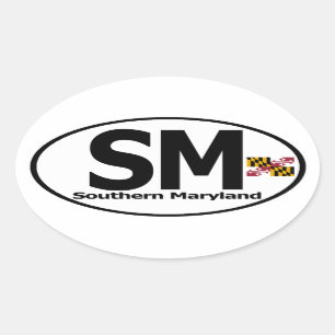 Southern Maryland Decal (set of 4) Oval Sticker
