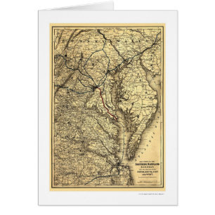 Southern Maryland Railroad Map 1881
