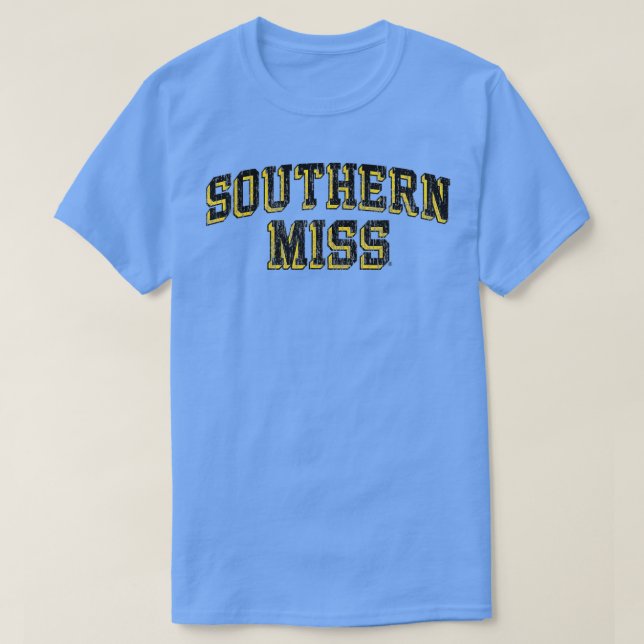 Southern Mississippi Golden Eagles Retro Arch Bloc T-Shirt (Design Front)
