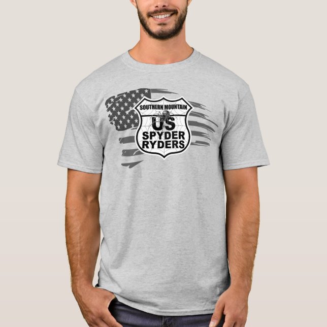 Southern Mountain Chapter - Tattered Flag bw T-Shirt (Front)