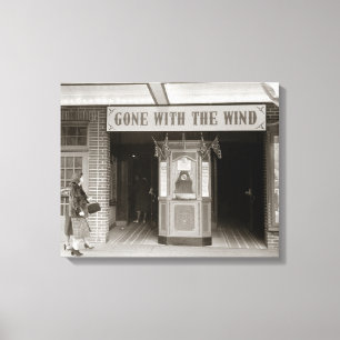 Southern Movie House, 1940. Vintage Photo Canvas Print
