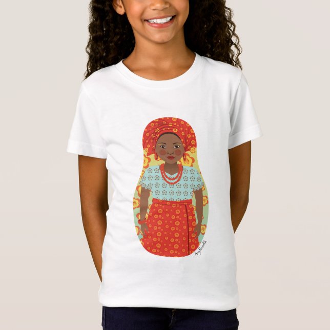 Southern Nigerian Matryoshka Girls' T-Shirt (Front)