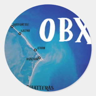 Southern OBX map Classic Round Sticker