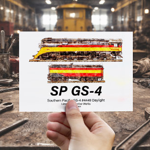 Southern Pacific GS-4 Daylight Steam Locomotive Postcard