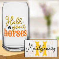 Southern Quotes Hold Your Horses Gold Monogram