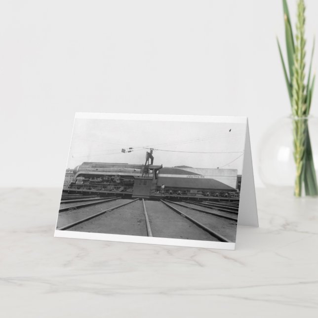 Southern Railway Steam Locomotive on turntable Card (Front)