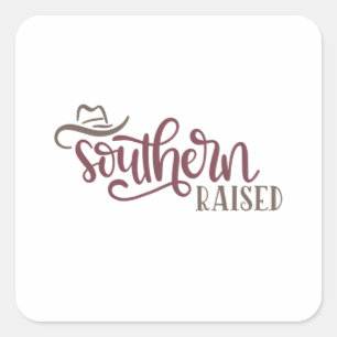 Southern Raised Square Sticker