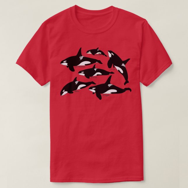 Southern Resident Whales T-Shirt (Design Front)