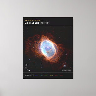 Southern Ring Nebula Space James Webb Telescope Canvas Print
