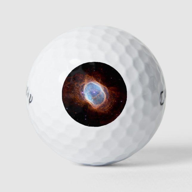 Southern Ring Nebula Space James Webb Telescope Golf Balls (Front)