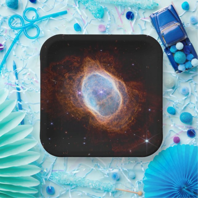 Southern Ring Nebula Space James Webb Telescope Paper Plate (Party)