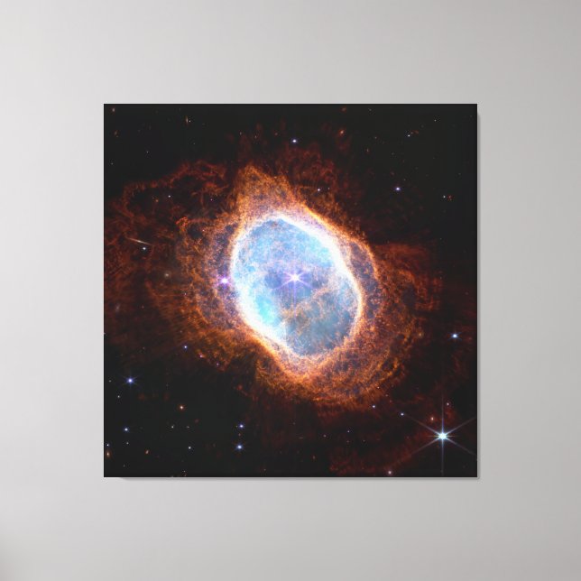 Southern Ring Planetary Nebula | NIRCam | JWST Canvas Print (Front)