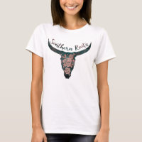 Southern Roots Country Longhorn Pink Rose & Green