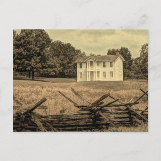 Southern Rural Landscape Rustic colonial Farmhouse Postcard (Front)