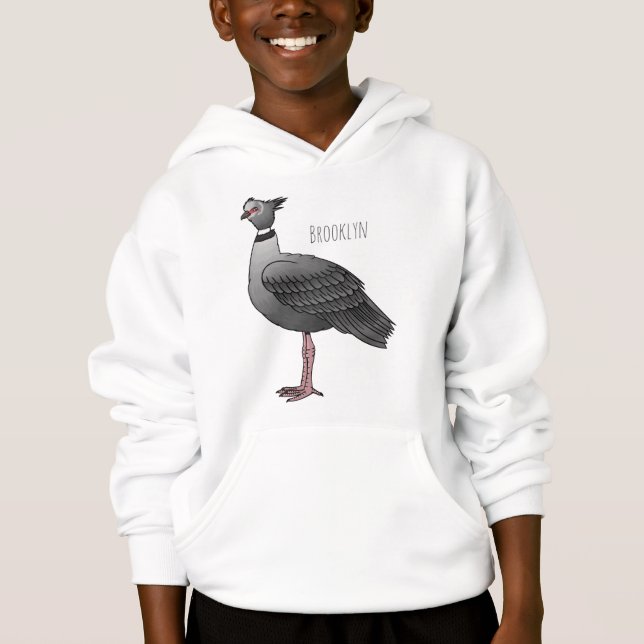 Southern screamer bird cartoon illustration (Front)