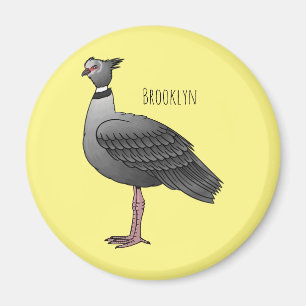 Southern screamer bird cartoon illustration  magnet