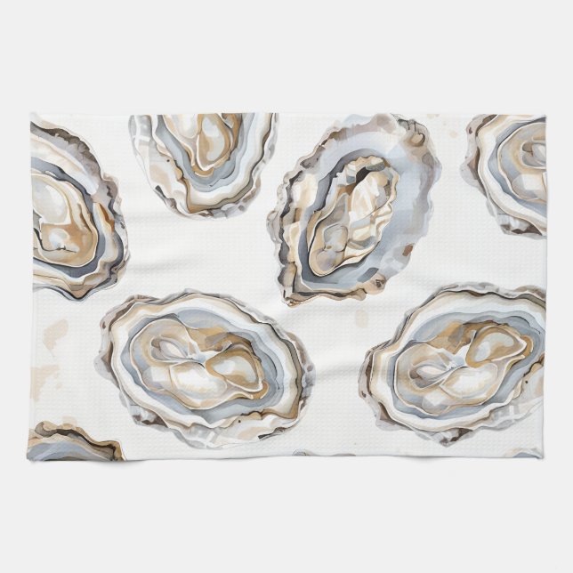 Southern Seafood Oyster Kitchen Towel (Horizontal)