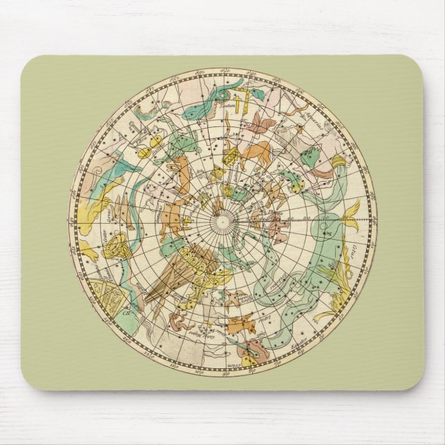 Southern Sky Star Chart and Constellations Map Mouse Pad (Front)