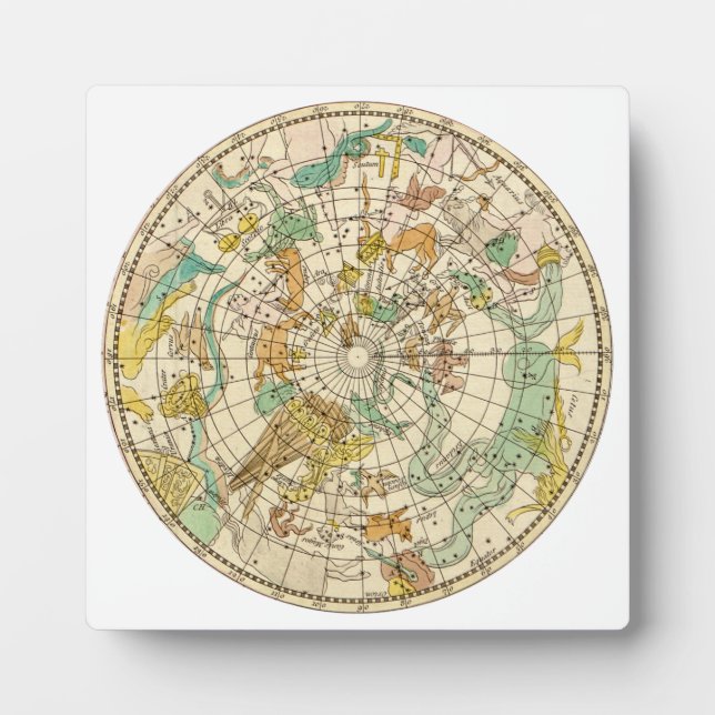 Southern Sky Star Chart and Constellations Map Plaque (Front)