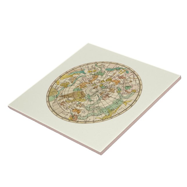 Southern Sky Star Chart and Constellations Map Tile (Side)