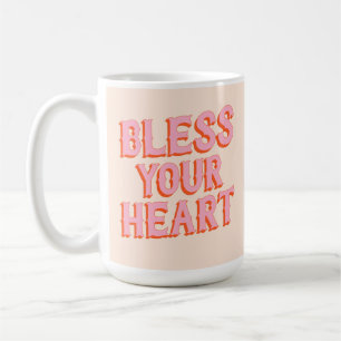 Southern Snark: Bless Your Heart (pink & orange) Coffee Mug