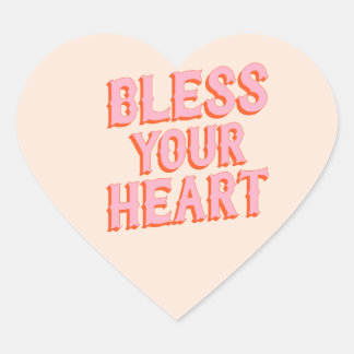 Southern Snark: Bless Your Heart (pink & orange) Sticker