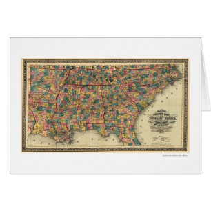 Southern States Railroad Map 1864