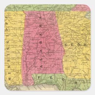 Southern States, USA Square Sticker