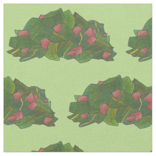 Southern Style Collard Greens with Bacon Soul Food Fabric