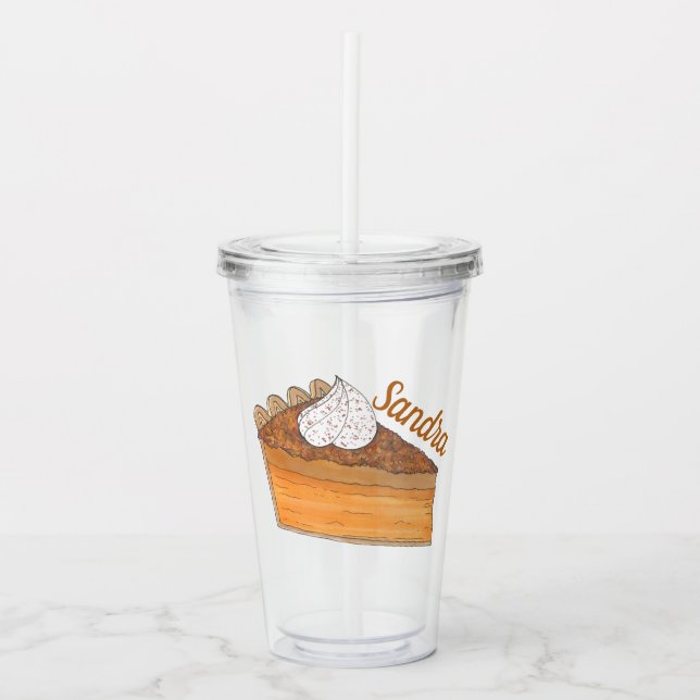 Southern Sweet Potato Pie Slice Soul Food Foodie Acrylic Tumbler (Front)