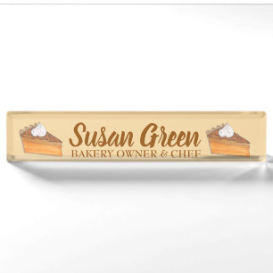 Southern Sweet Potato Pie Slice Soul Food Foodie Nameplate