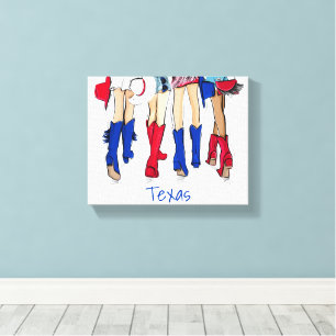 Southern Texas Cowgirl Fashion Canvas Print