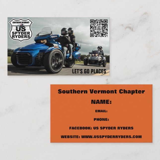 Southern Vermont Chapter  - Business Cards 2 (Front/Back)