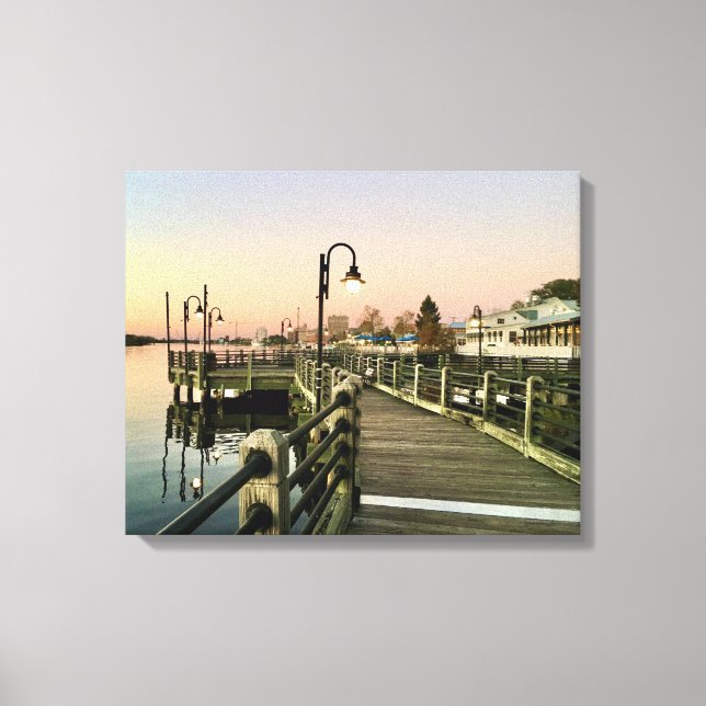 Southern View on Wilmington, NC’s Boardwalk Canvas Print (Front)