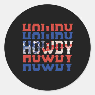 Southern Western Girl Country Cowgirl 4th Of July  Classic Round Sticker