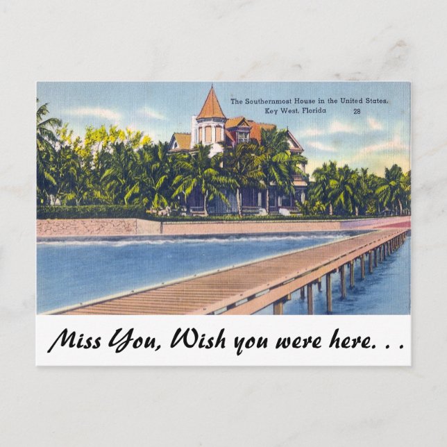 Southernmost House, Key West Postcard (Front)