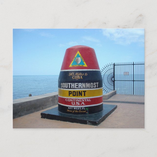 Southernmost Point Buoy Key West Florida Postcard (Front)