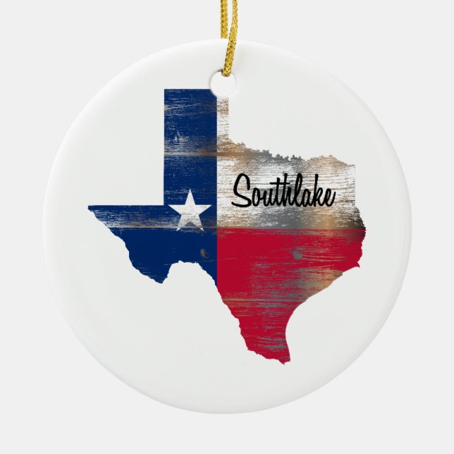 Southlake Texas Ceramic Tree Decoration (Front)