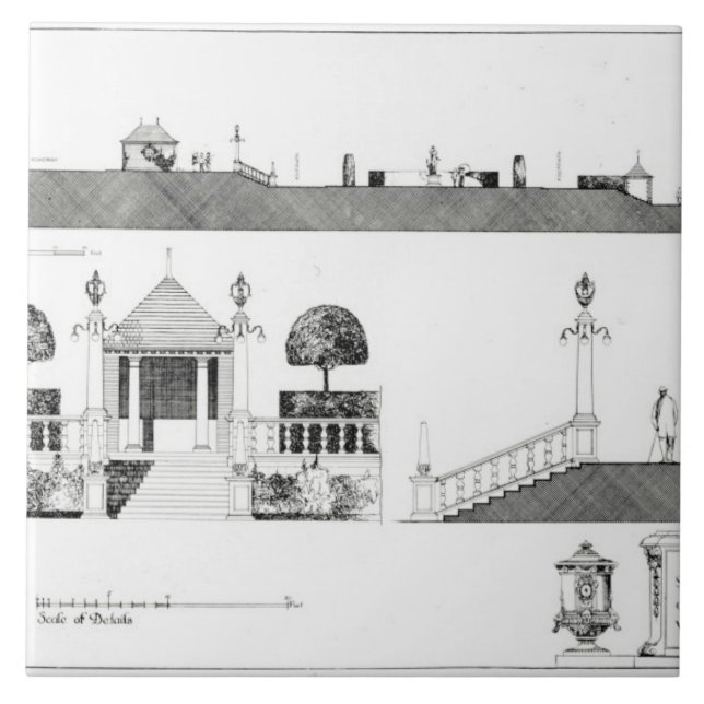 Southport: Section and Details of Upper Terrace an Tile (Front)
