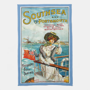 Southsea and Portsmouth Tea Towel