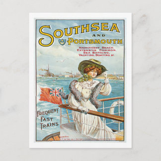 Southsea Portsmouth UK Vintage Travel Poster Art Postcard