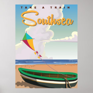 Southsea vintage travel poster
