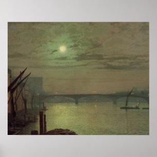 Southwark Bridge, 1882 (oil on canvas) Poster