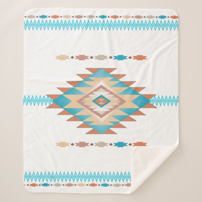 Southwest 4 - changeable colours sherpa blanket (Front)