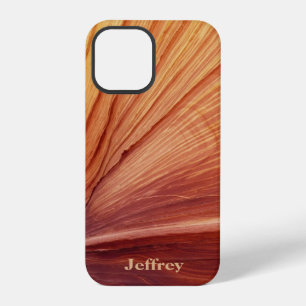 Southwest Abstract Tan Brown Gold and Red, Name, iPhone 12 Pro Case