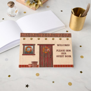 Southwest Adobe Hacienda Personalised  Guest Book