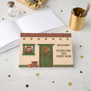 Southwest Adobe Hacienda Personalised  Guest Book