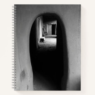 Southwest Adobe Passageway: Black & White Photo Notebook