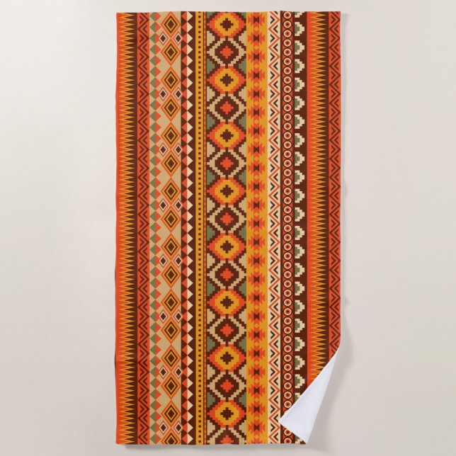 Southwest aztec pattern beach towel (Front)